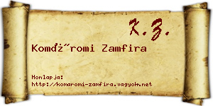 Komáromi Zamfira névjegykártya